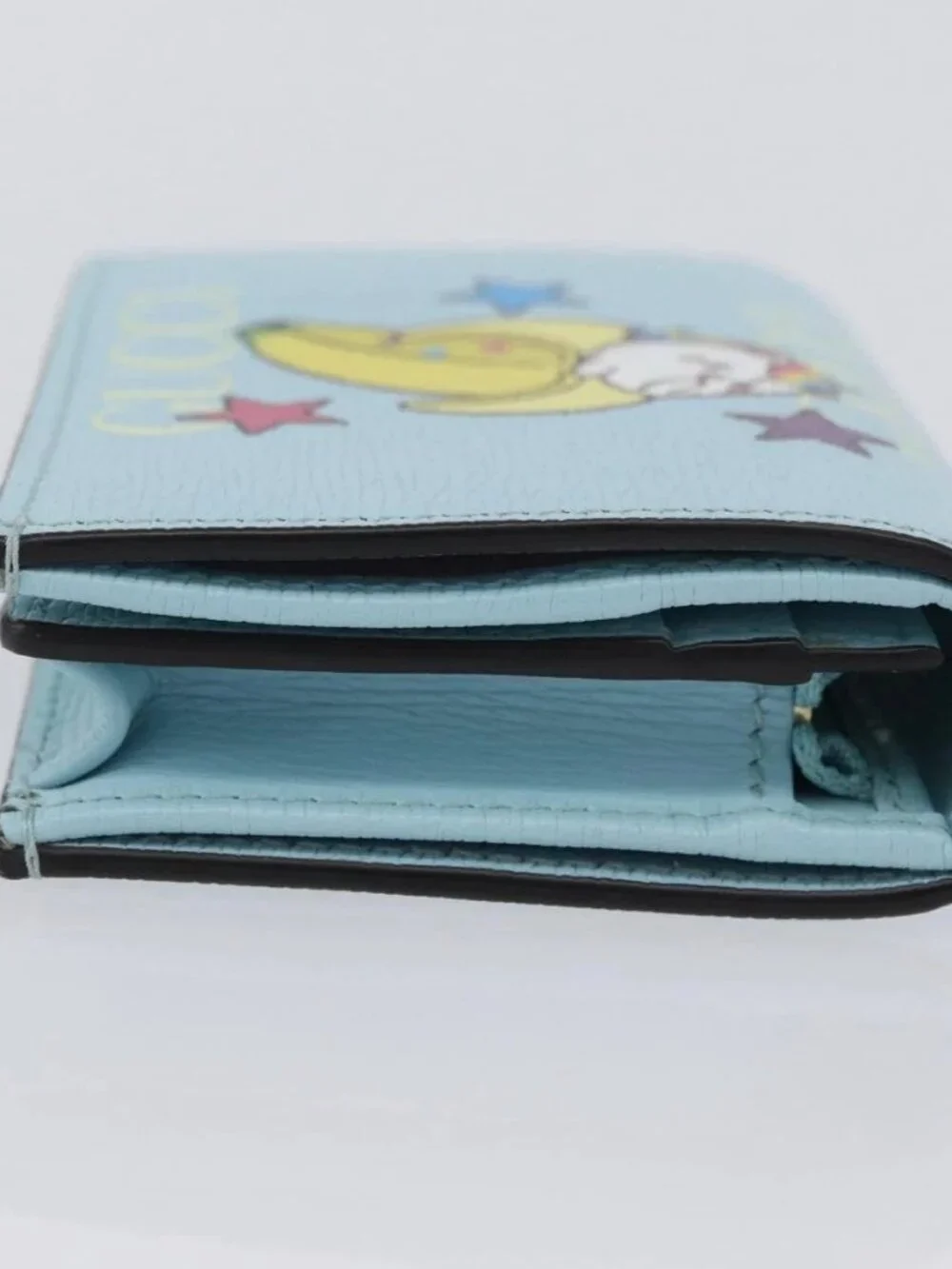 GUCCI Bananya Collaboration Compact Wallet Light Blue 701009 2067 Auth 171852M